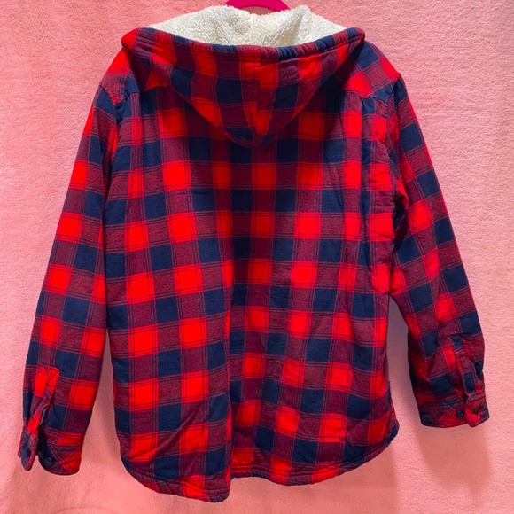 Boston Traders Shearling-lined Flannel Coat XXL Plus Fall Winter Cozy Warm Snow - Picture 8 of 16